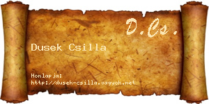 Dusek Csilla névjegykártya